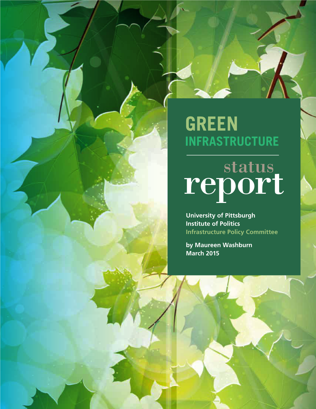 GREEN INFRASTRUCTURE Reportstatus