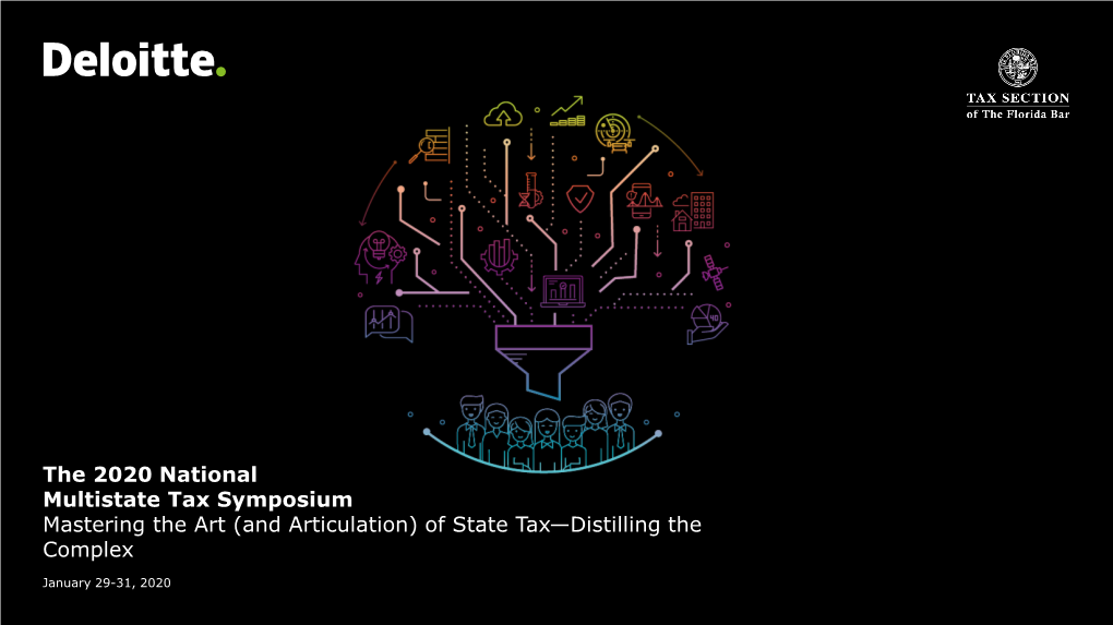 (And Articulation) of State Tax—Distilling the Complex