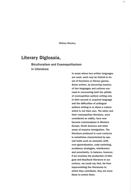 Literary-Diglossia-Biculturalism-And-Cosmopolitanism-In-Literature.Pdf