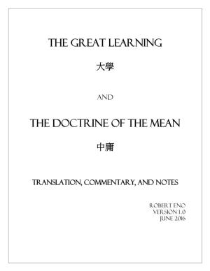 The Great Learning the Doctrine of the Mean
