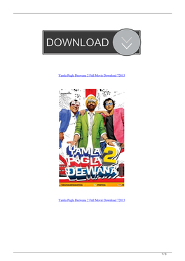 Yamla Pagla Deewana 2 Full Movie Download 72013