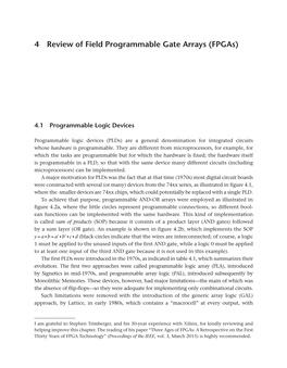 4 Review of Field Programmable Gate Arrays (Fpgas)