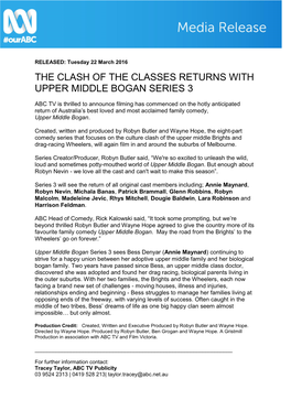 The Clash of the Classes Returns with Upper Middle Bogan Series 3