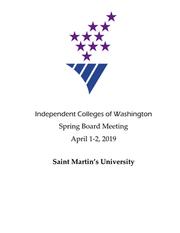 Independent Colleges of Washington Spring Board Meeting April 1-2, 2019