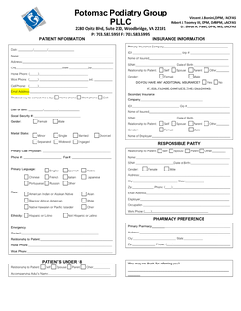 Woodbridge Demographic Form