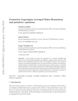 Geometric Lagrangian Averaged Euler-Boussinesq and Primitive Equations 2
