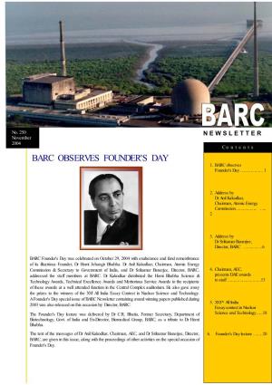 Barc Observes Founder's Day 1