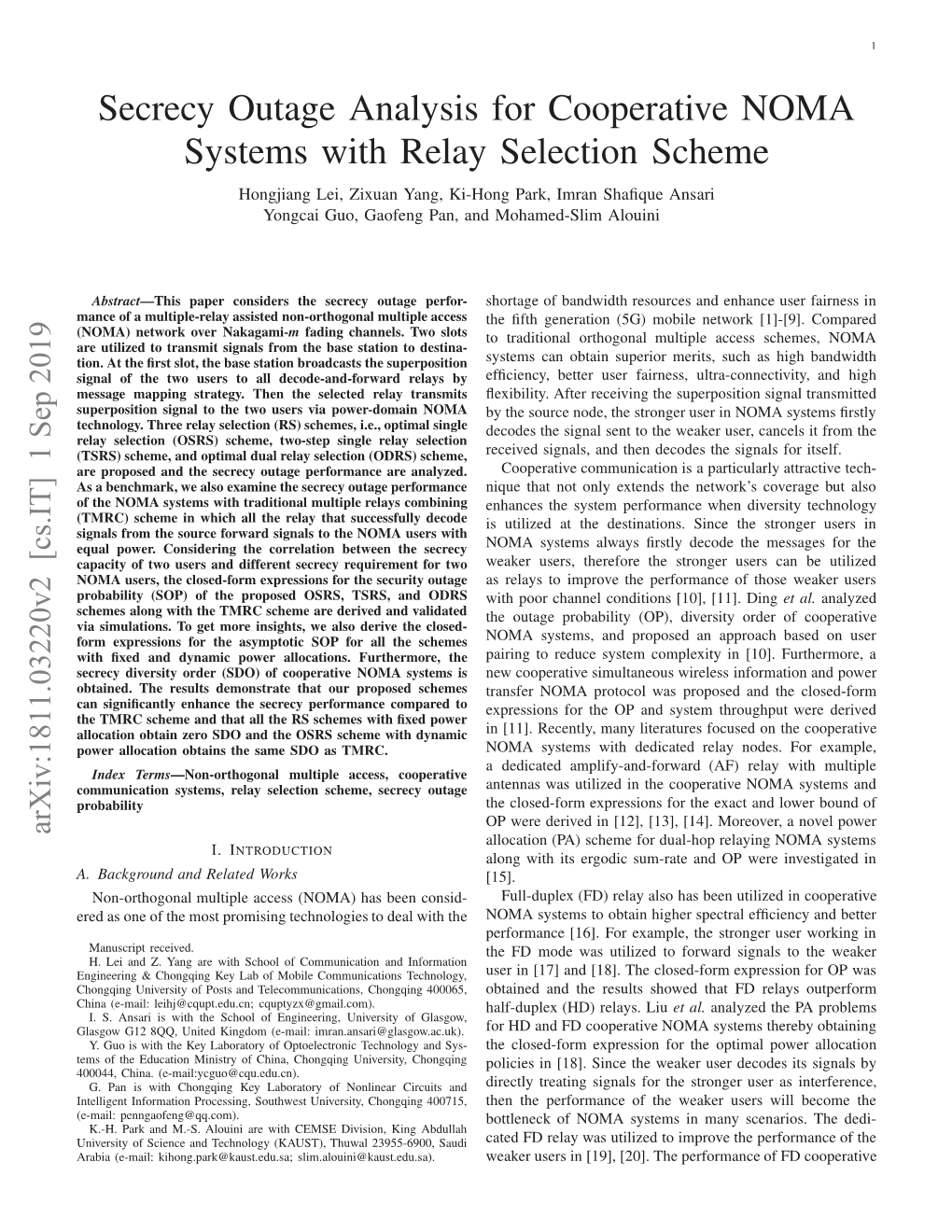 Secrecy Outage Analysis for Cooperative NOMA Systems