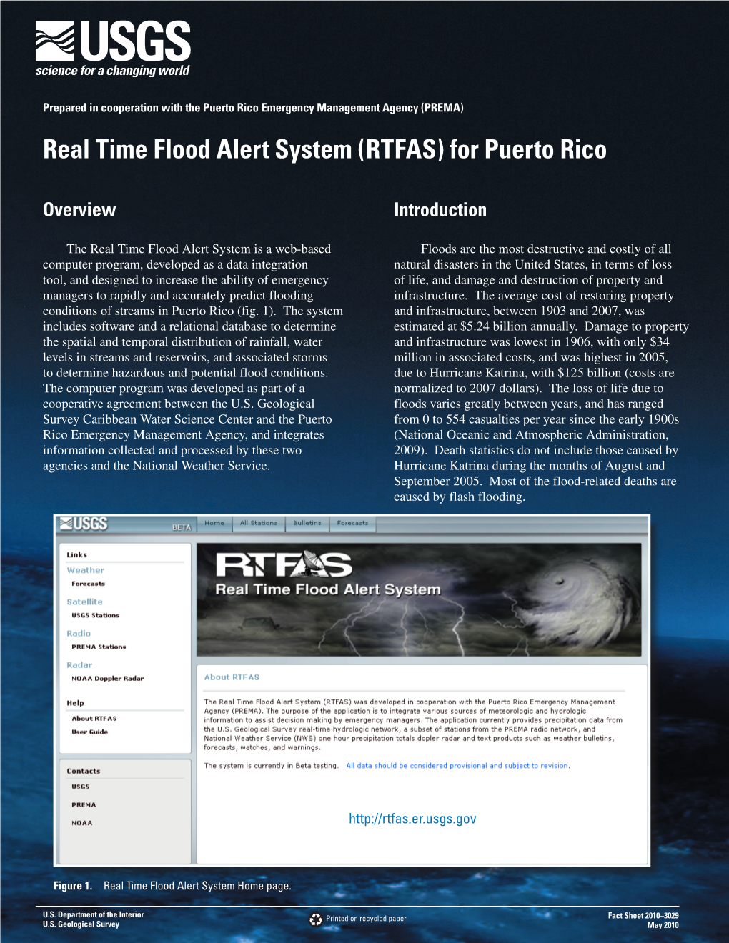 Real Time Flood Alert System (RTFAS) for Puerto Rico