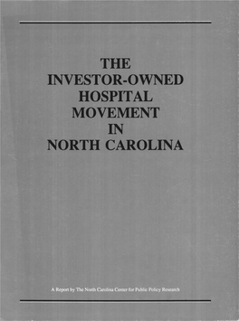 Investor-Owned Hospital in North Carolina