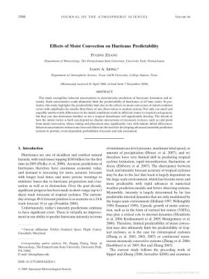 Effects of Moist Convection on Hurricane Predictability