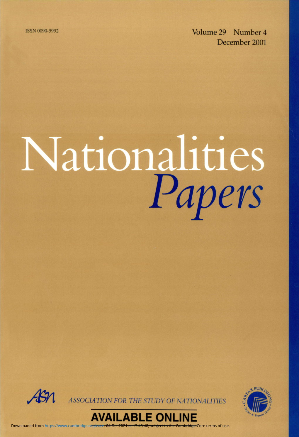 Nationalities Papers