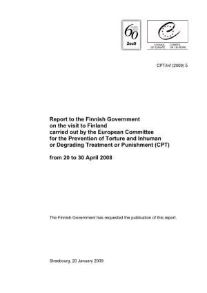 Report to the Finnish Government on the Visit to Finland