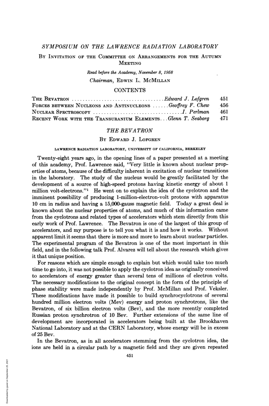 Nuclear Spectroscopy ...I