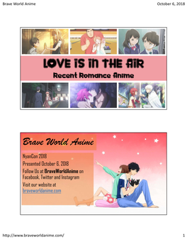 LOVE IS in the AIR Recent Romance Anime