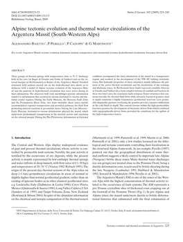 Alpine Tectonic Evolution and Thermal Water Circulations of the Argentera Massif (South-Western Alps)