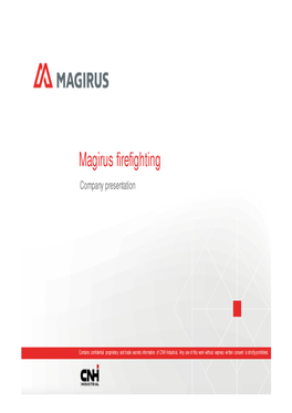Magirus Firefighting Company Presentation