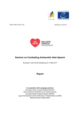 Seminar on Combatting Antisemitic Hate Speech Report