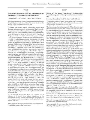 Neuroendocrinology 165P PC125 EFFECT of CALCITONIN GENE