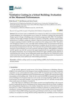 Ventilative Cooling in a School Building: Evaluation of the Measured Performances