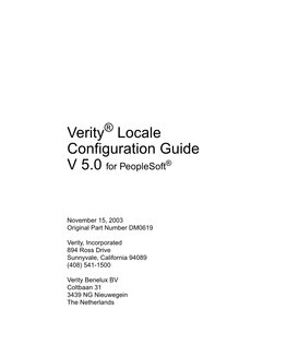Verity Locale Configuration Guide V5.0 for Peoplesoft