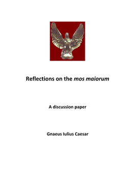 Reflections on the Mos Maiorum
