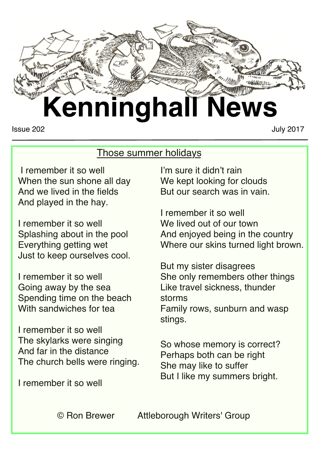 Kenninghall News July 2017