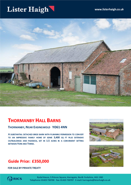 Thormanby Hall Barns Thormanby, Near Easingwold Yo61 4Nn