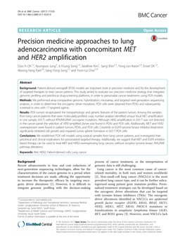 Precision Medicine Approaches to Lung Adenocarcinoma With