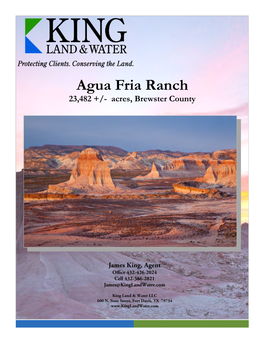 Agua Fria Ranch 23,482 +/- Acres, Brewster County