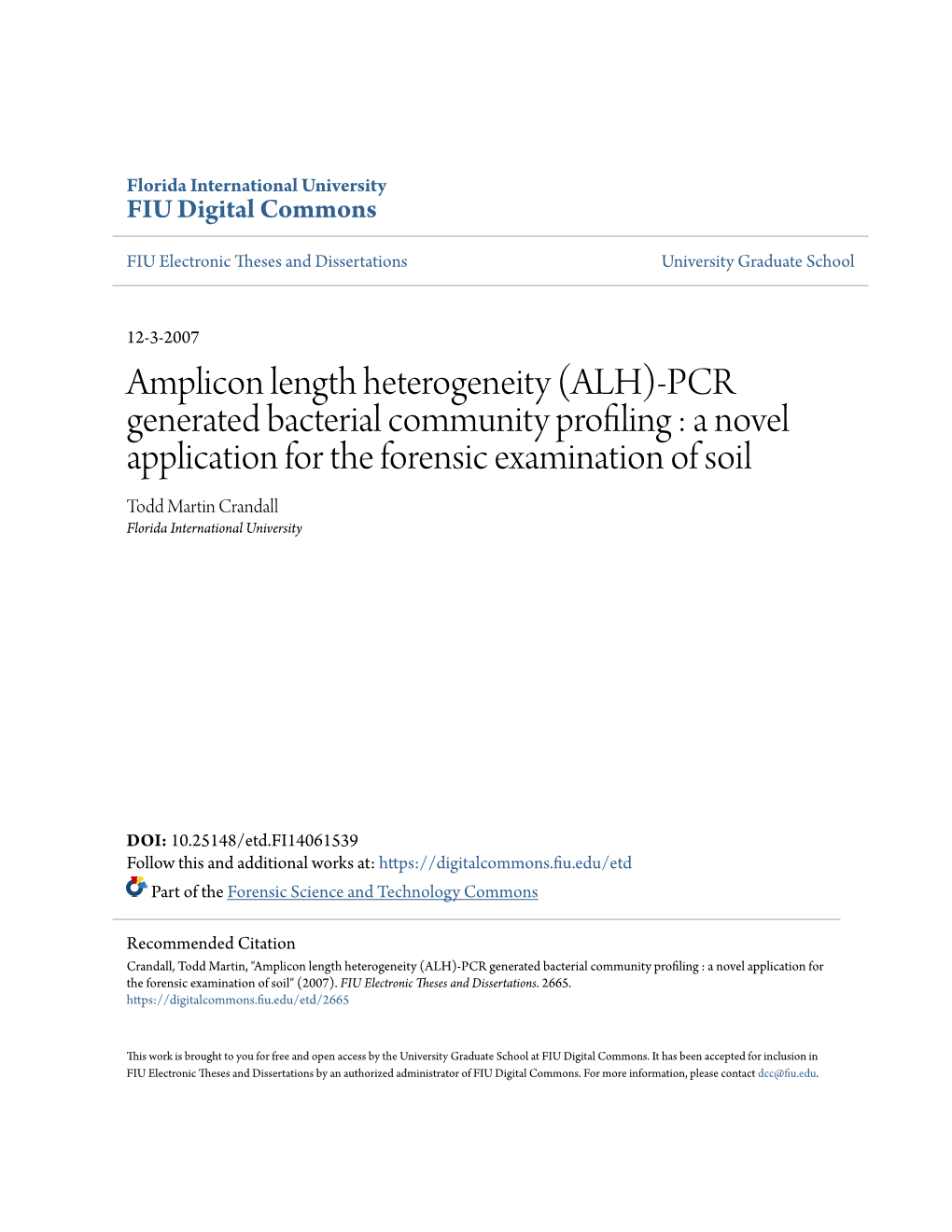 Amplicon Length Heterogeneity