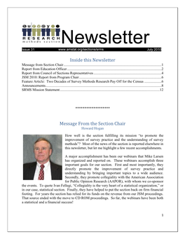 Newsletter Issue 31 July 2010