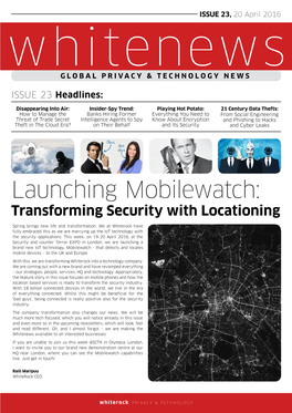 Launching Mobilewatch: Transforming Security with Locationing