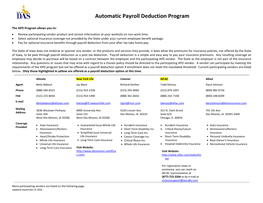 Automatic Payroll Deduction Program