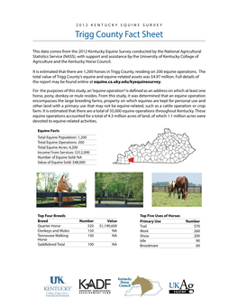 Trigg County Fact Sheet