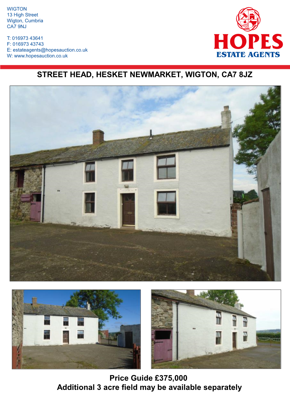 Street Head, Hesket Newmarket, Wigton, Ca7 8Jz