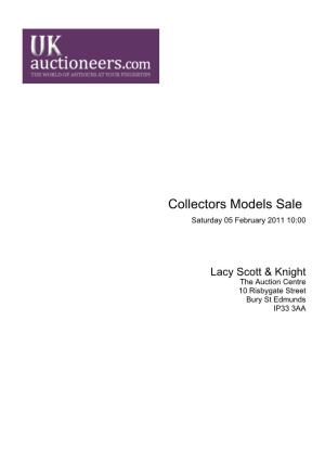Collectors Models Sale Saturday 05 February 2011 10:00