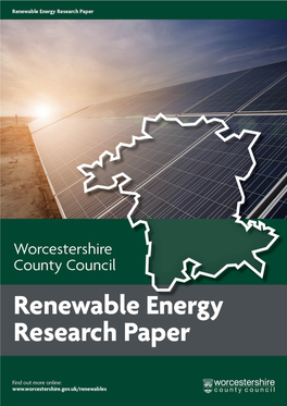Worcestershire County Council Renewable Energy Research Paper