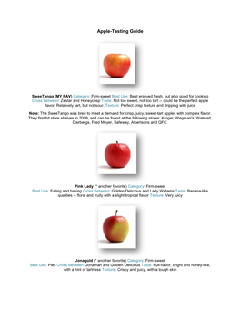 Apple-Tasting Guide
