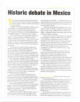 Historic Debate in Mexico