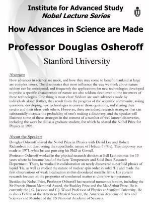 Professor Douglas Osheroff Stanford University