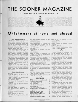 The Sooner Magazine Oklahoma Alumni News