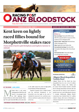 Kent Keen on Lightly Raced Fillies Bound for Morphettville Stakes Race | 2 | Friday, July 24, 2020
