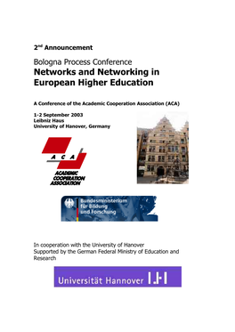 Networks and Networking in European Higher Education