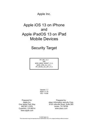 Apple Ios 13 on Iphone and Apple Ipados 13 on Ipad Mobile Devices