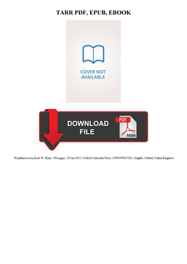 Tarr Pdf, Epub, Ebook