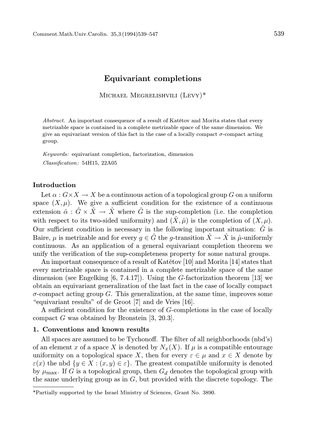 Equivariant Completions