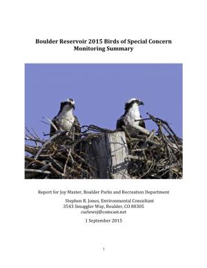 2007 Boulder Reservoir Special Concern