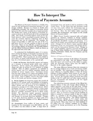 How to Interpret the Balance of Payments Accounts