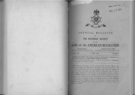 National Society Sons of the American Revolution